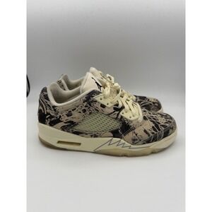 Womens Air Jordan 5 Retro Low DB016 100 Latte Coconut Milk Black Sneakers